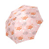 Pink Fox Pattern Print Foldable Umbrella-grizzshop