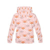 Pink Fox Pattern Print Men Pullover Hoodie-grizzshop