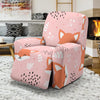 Pink Fox Pattern Print Recliner Cover-grizzshop