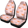 Pink Fox Pattern Print Universal Fit Car Seat Cover-grizzshop