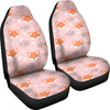 Pink Fox Pattern Print Universal Fit Car Seat Cover-grizzshop