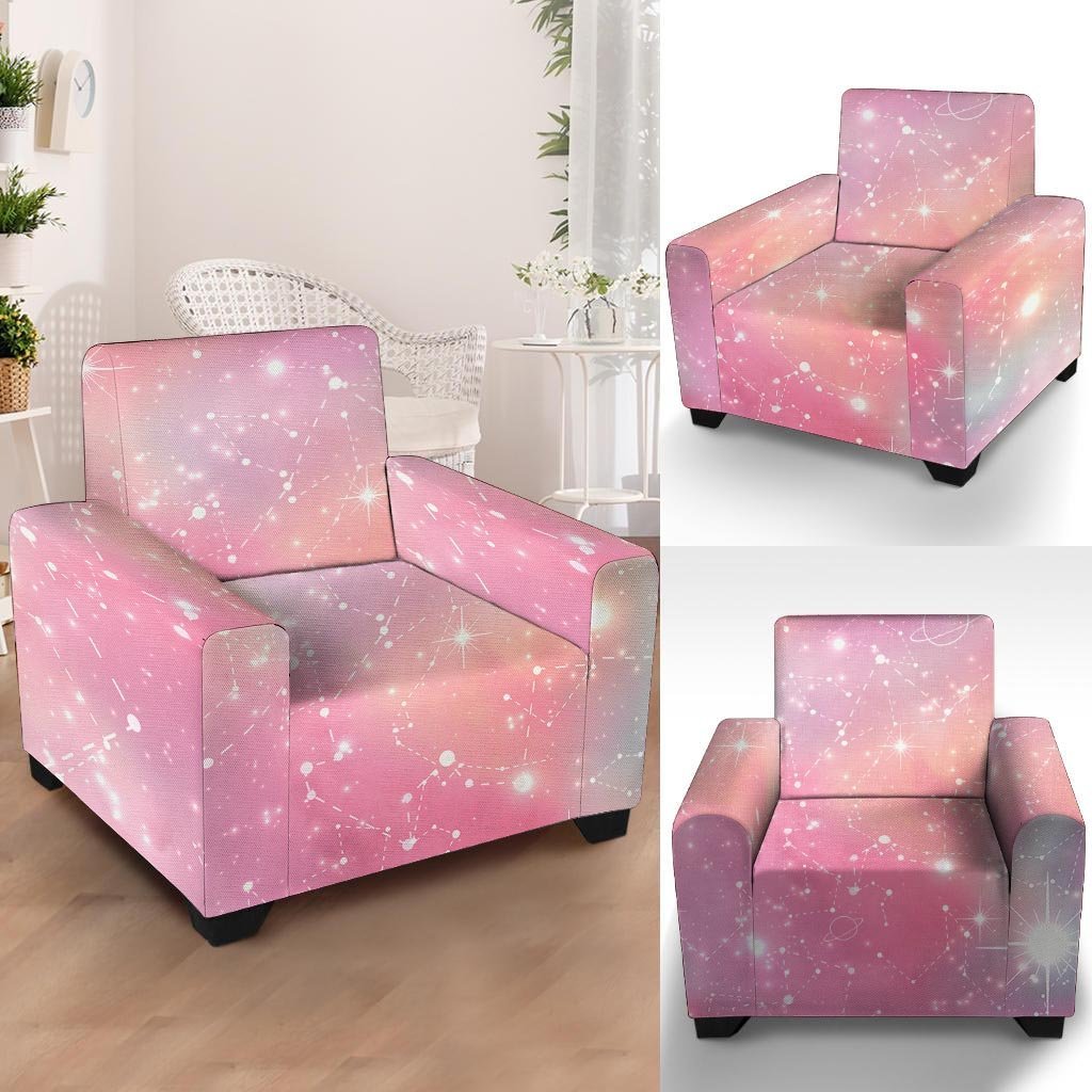 Pink Galaxy Stardust Armchair Cover-grizzshop