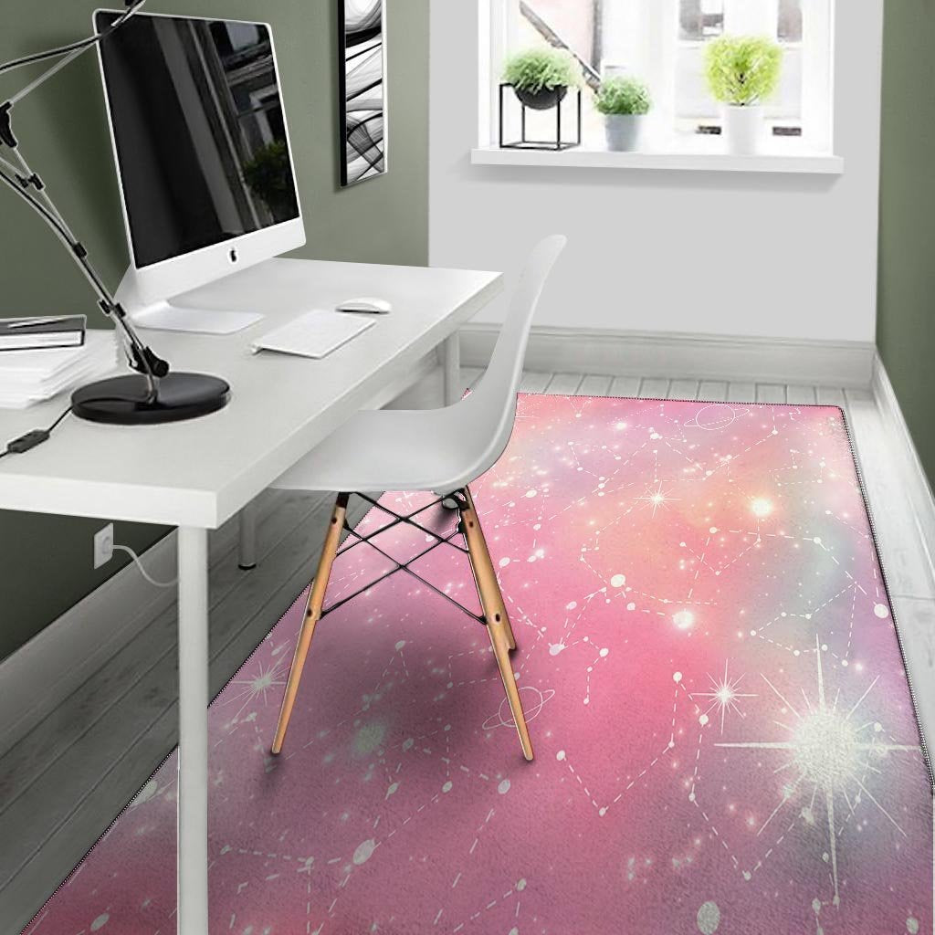 Pink Galaxy Stardust Floor Mat-grizzshop