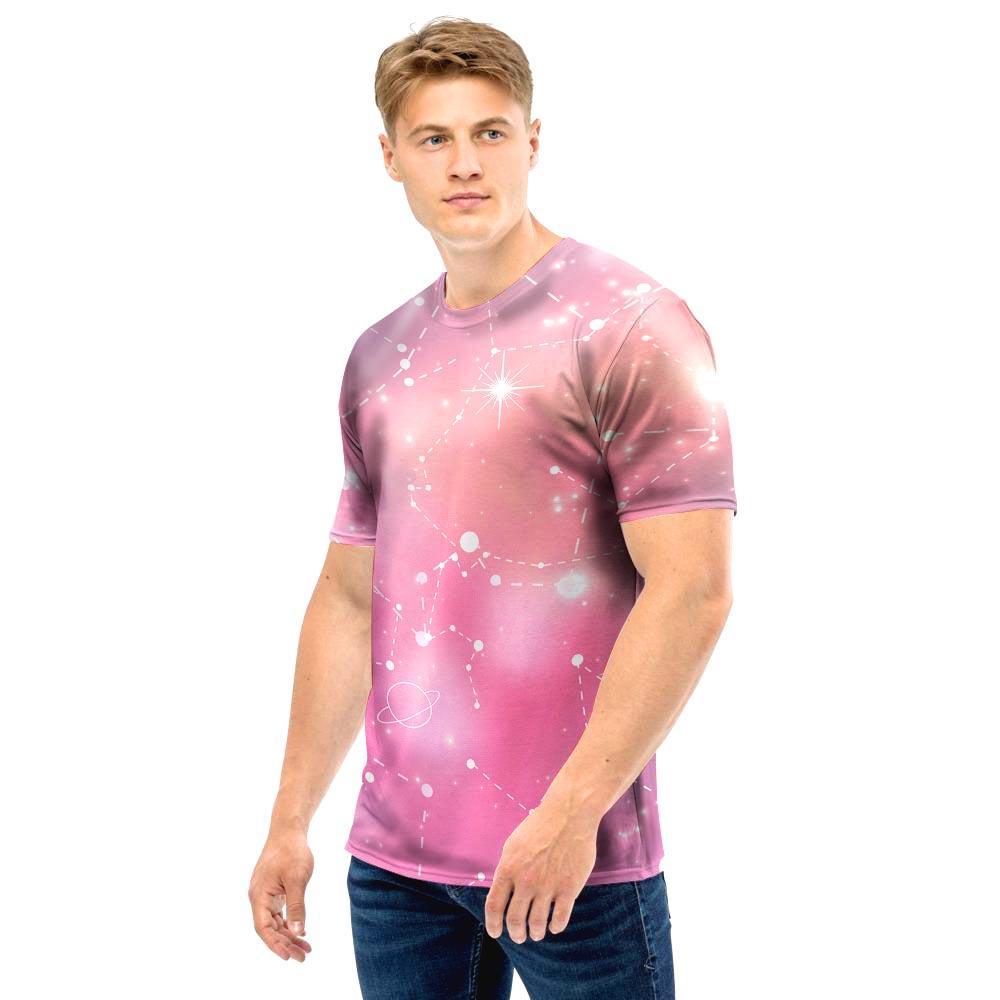 Pink Galaxy Stardust Men T Shirt-grizzshop