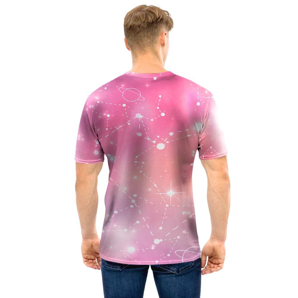 Pink Galaxy Stardust Men T Shirt-grizzshop