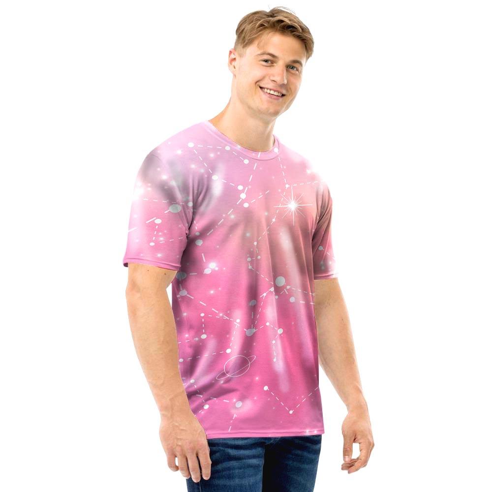 Pink Galaxy Stardust Men T Shirt-grizzshop