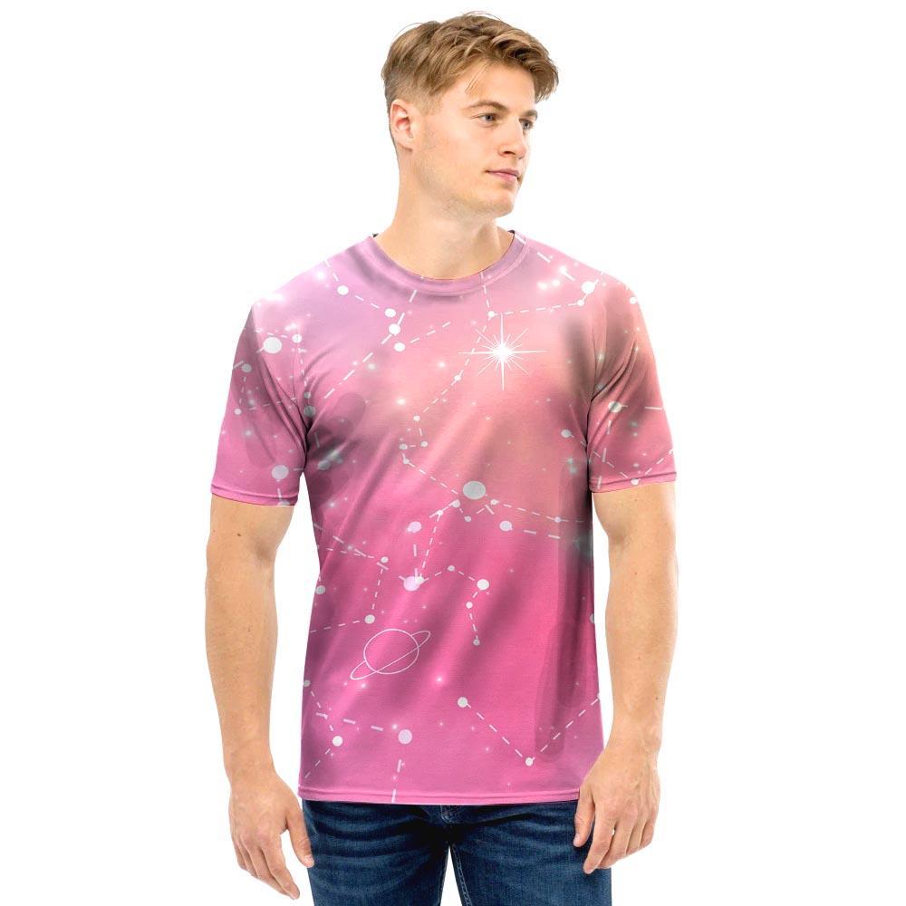 Pink Galaxy Stardust Men T Shirt-grizzshop