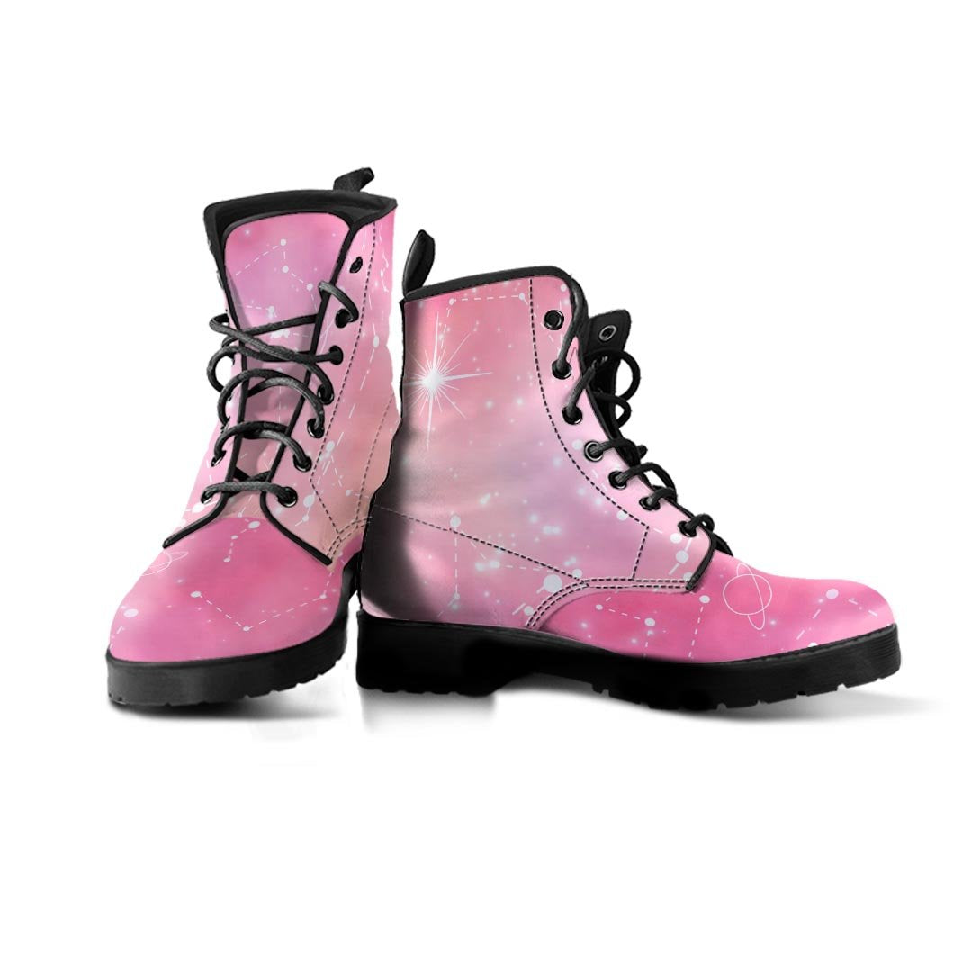 Pink Galaxy Stardust Men's Boots-grizzshop