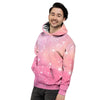 Pink Galaxy Stardust Men's Hoodie-grizzshop