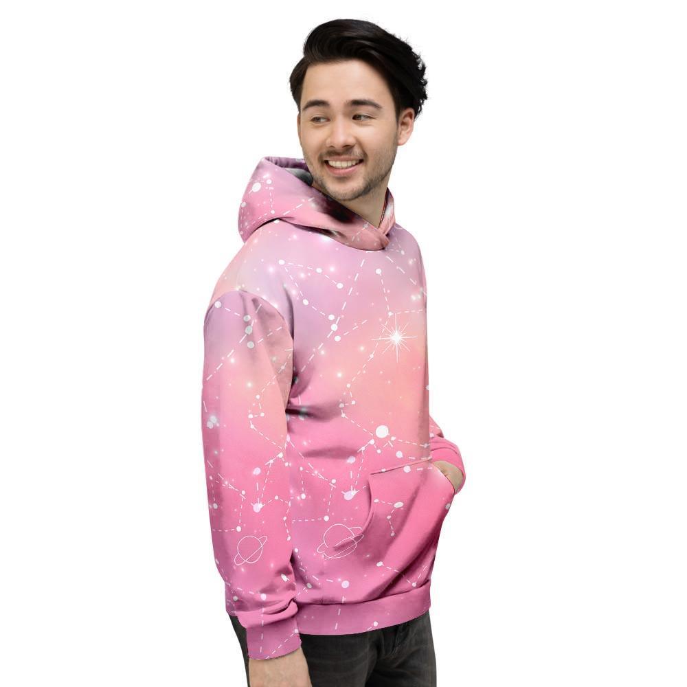 Pink Galaxy Stardust Men's Hoodie-grizzshop