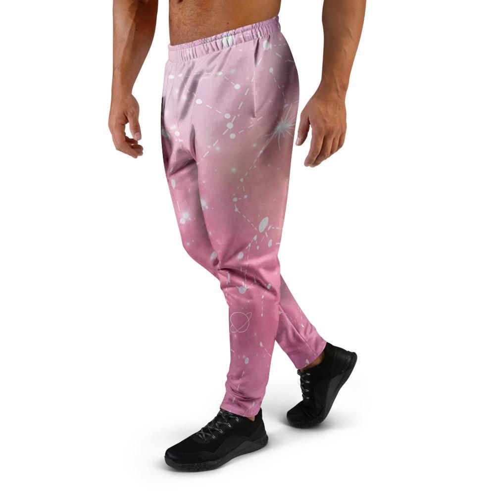 Pink Galaxy Stardust Men's Joggers-grizzshop