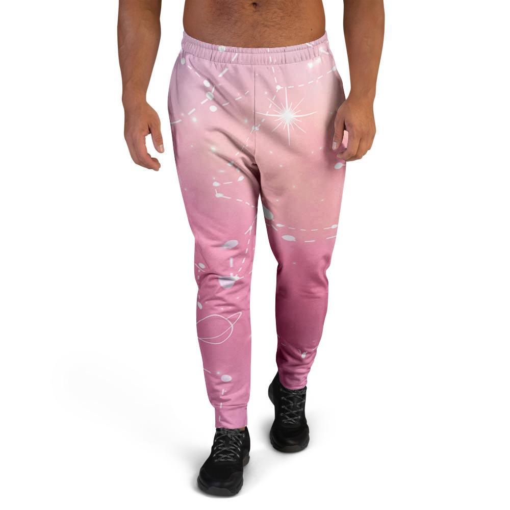 Pink Galaxy Stardust Men's Joggers-grizzshop