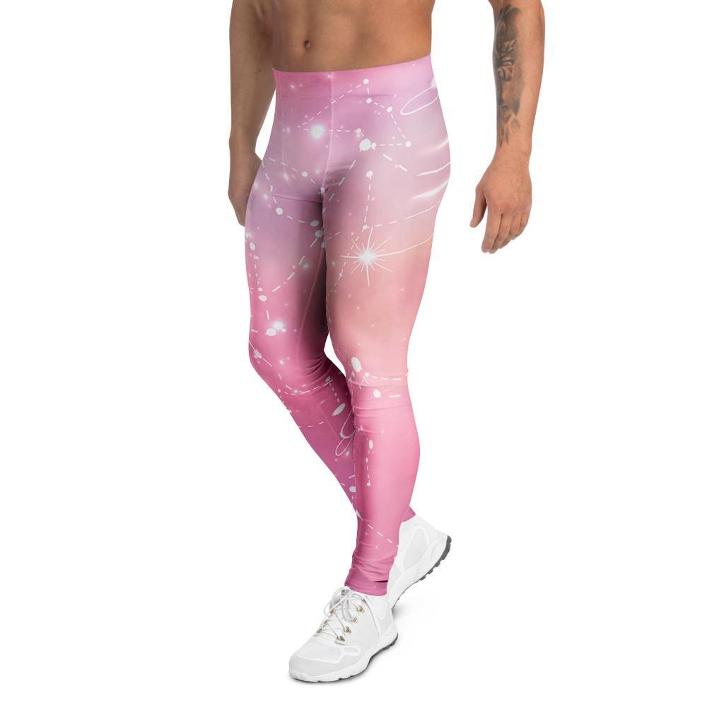 Pink Galaxy Stardust Men's Leggings-grizzshop