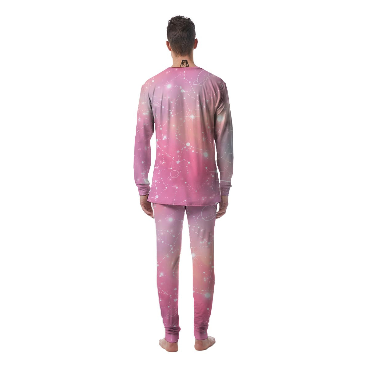 Pink Galaxy Stardust Men's Pajamas-grizzshop