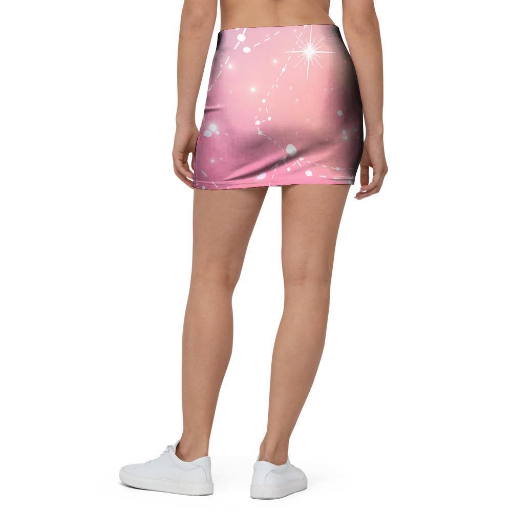 Pink Galaxy Stardust Mini Skirt-grizzshop