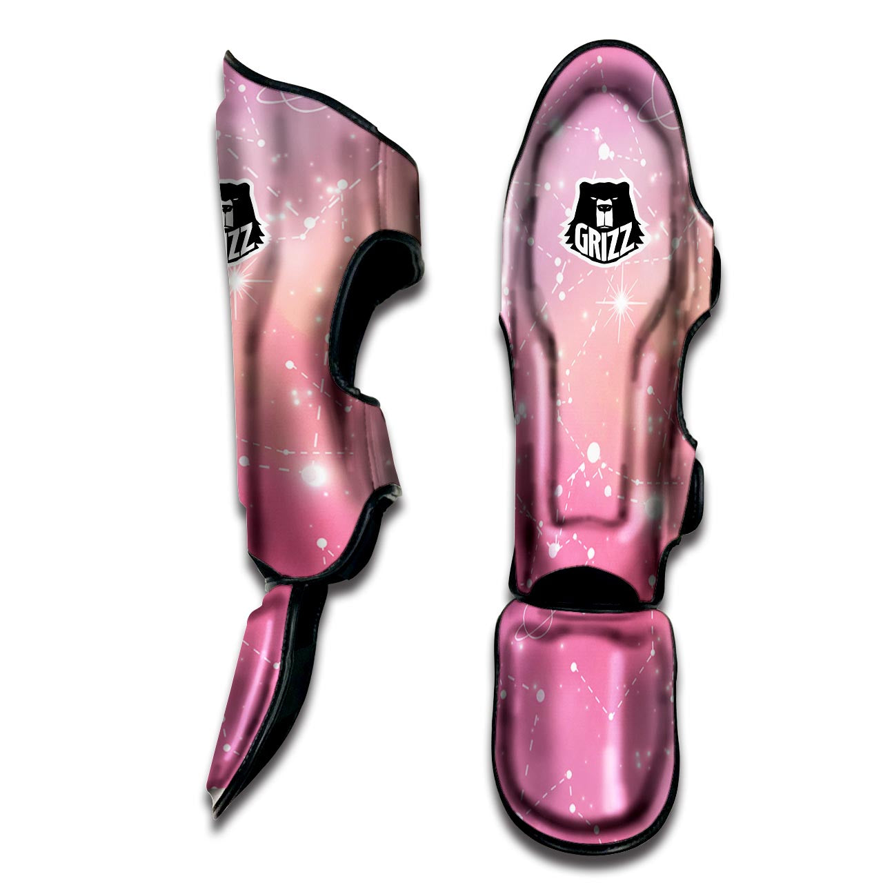 Pink Galaxy Stardust Muay Thai Shin Guard-grizzshop