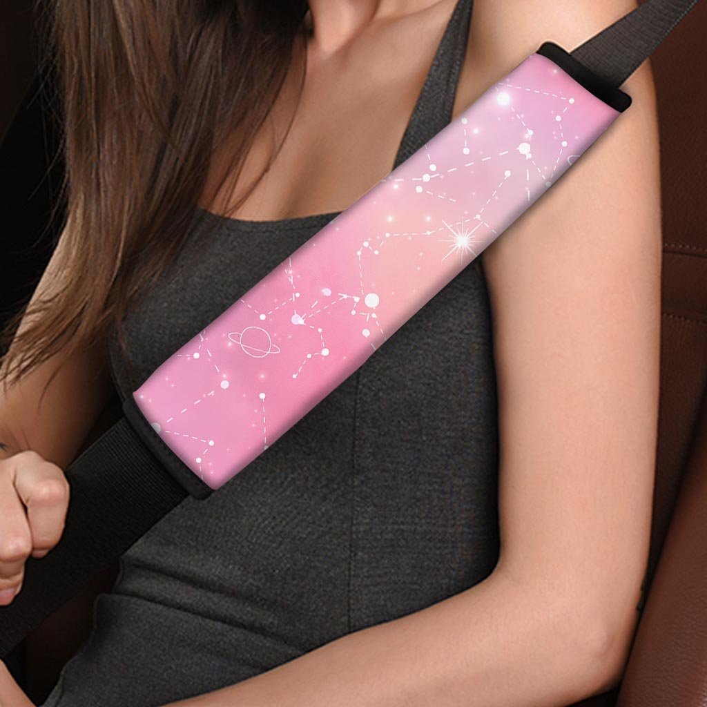 Pink Galaxy Stardust Seat Belt Cover-grizzshop