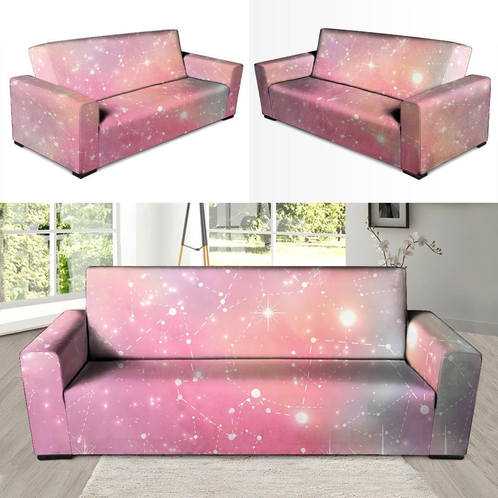 Pink Galaxy Stardust Sofa Cover-grizzshop