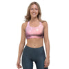 Pink Galaxy Stardust Sports Bra-grizzshop