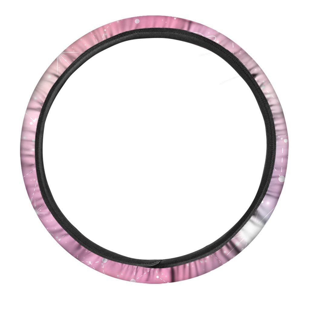 Pink Galaxy Stardust Steering Wheel Cover-grizzshop