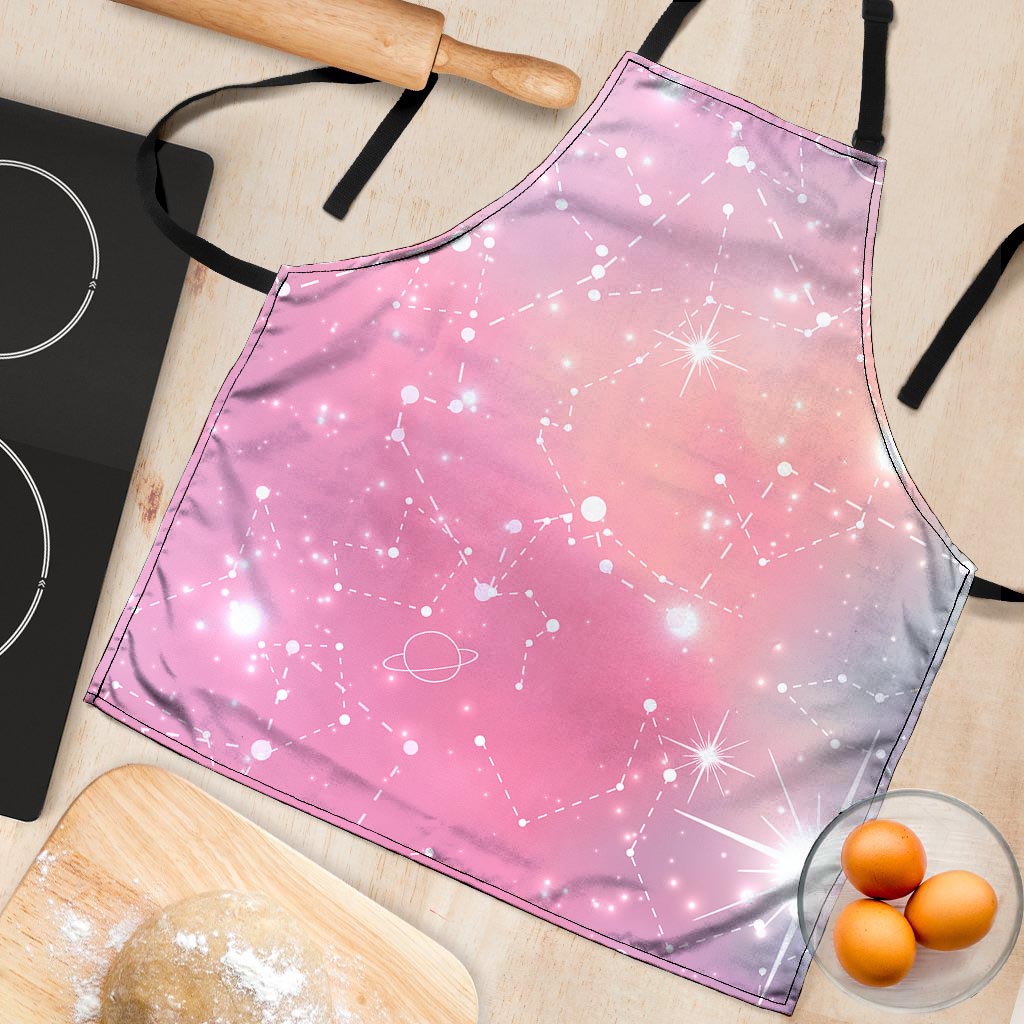 Pink Galaxy Stardust Women's Apron-grizzshop