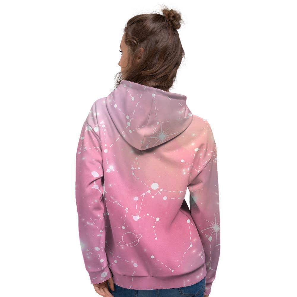 Pink Galaxy Stardust Women's Hoodie-grizzshop