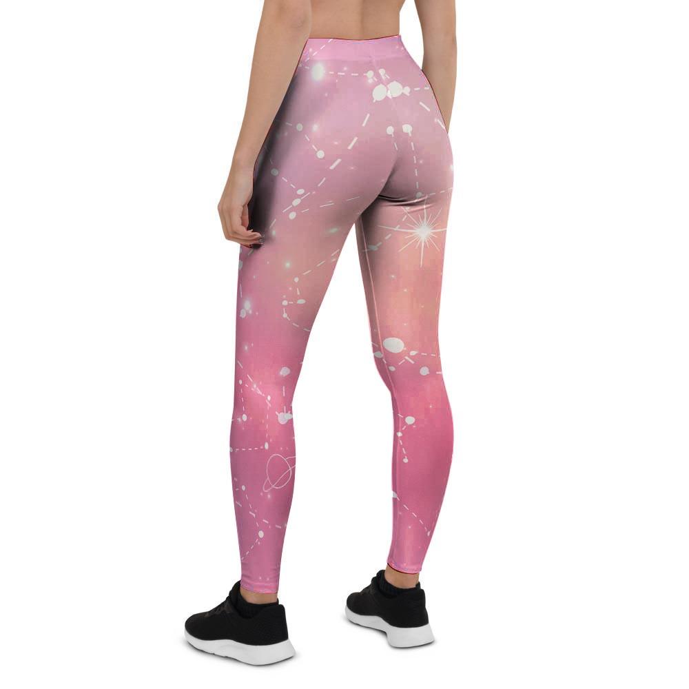 Pink Galaxy Stardust Women's Leggings-grizzshop