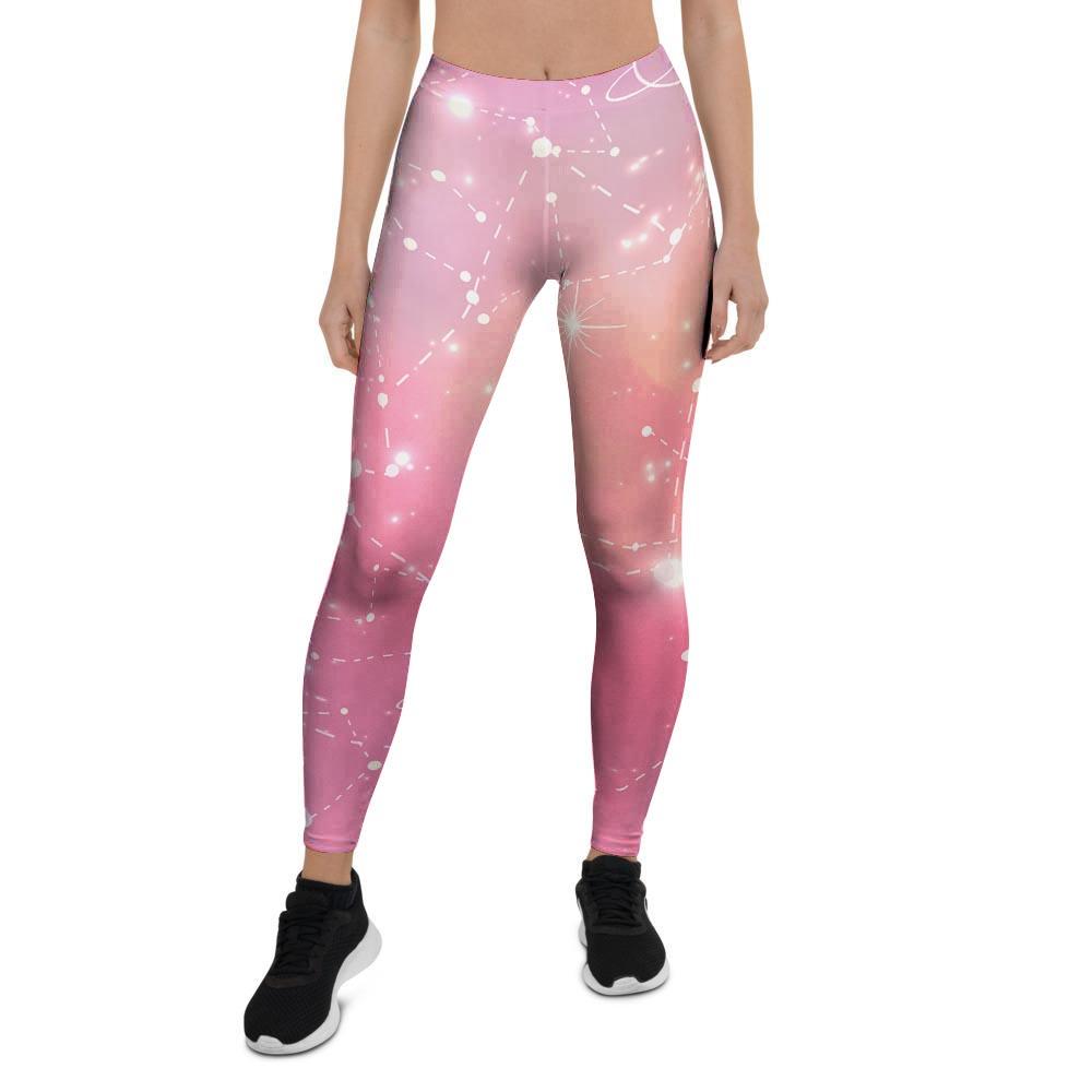 Pink Galaxy Stardust Women's Leggings-grizzshop