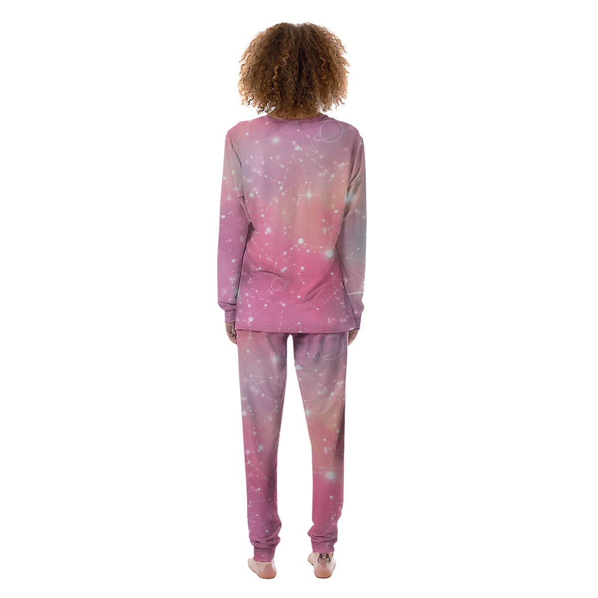 Pink Galaxy Stardust Women's Pajamas-grizzshop