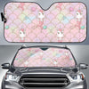 Pink Girly Mermaid Unicon Teal Scales Car Sun Shade-grizzshop