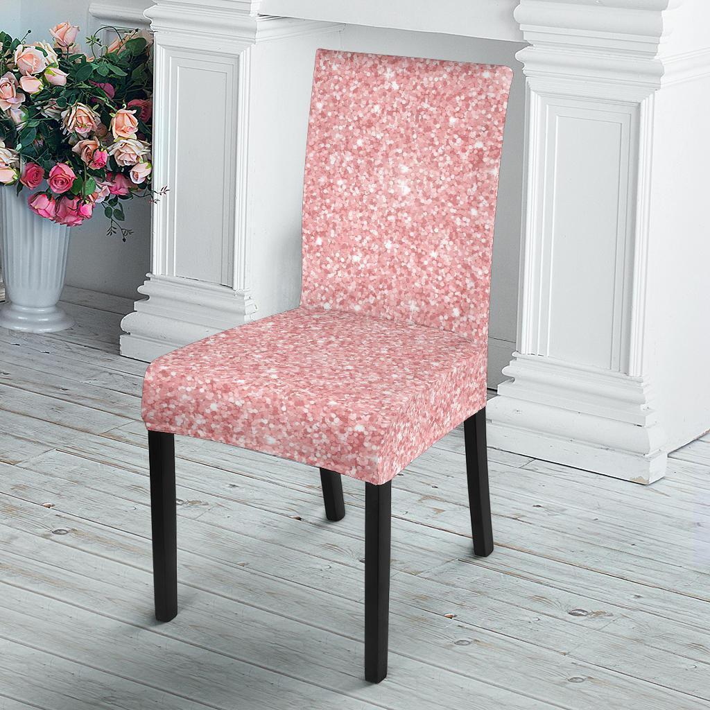 Pink Glitter Pattern Print Chair Cover-grizzshop