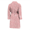 Pink Glitter Pattern Print Men Long Robe-grizzshop