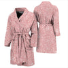 Pink Glitter Pattern Print Men Long Robe-grizzshop