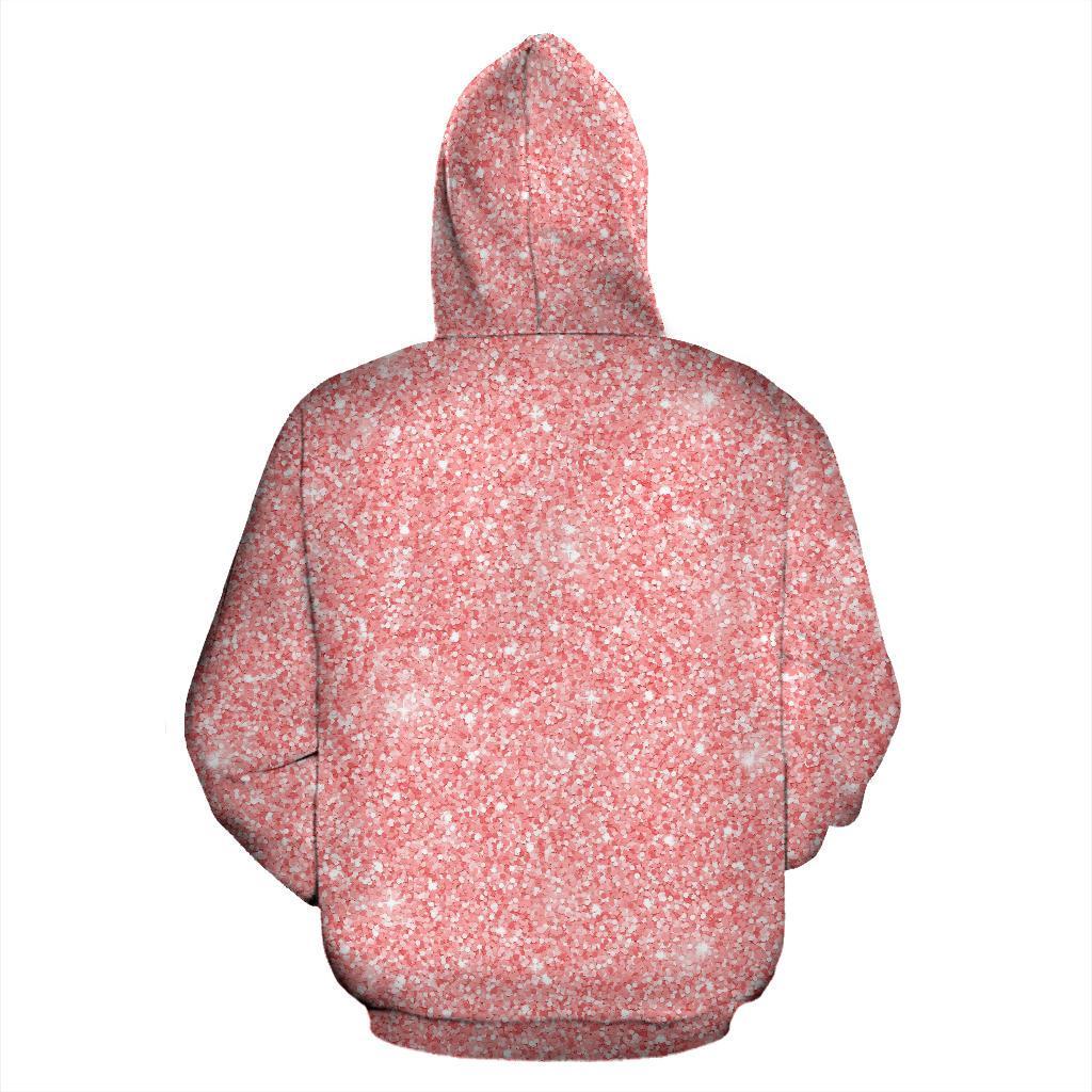 Pink Glitter Pattern Print Men Women Pullover Hoodie-grizzshop