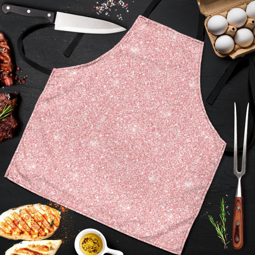 Pink Glitter Pattern Print Men's Apron-grizzshop