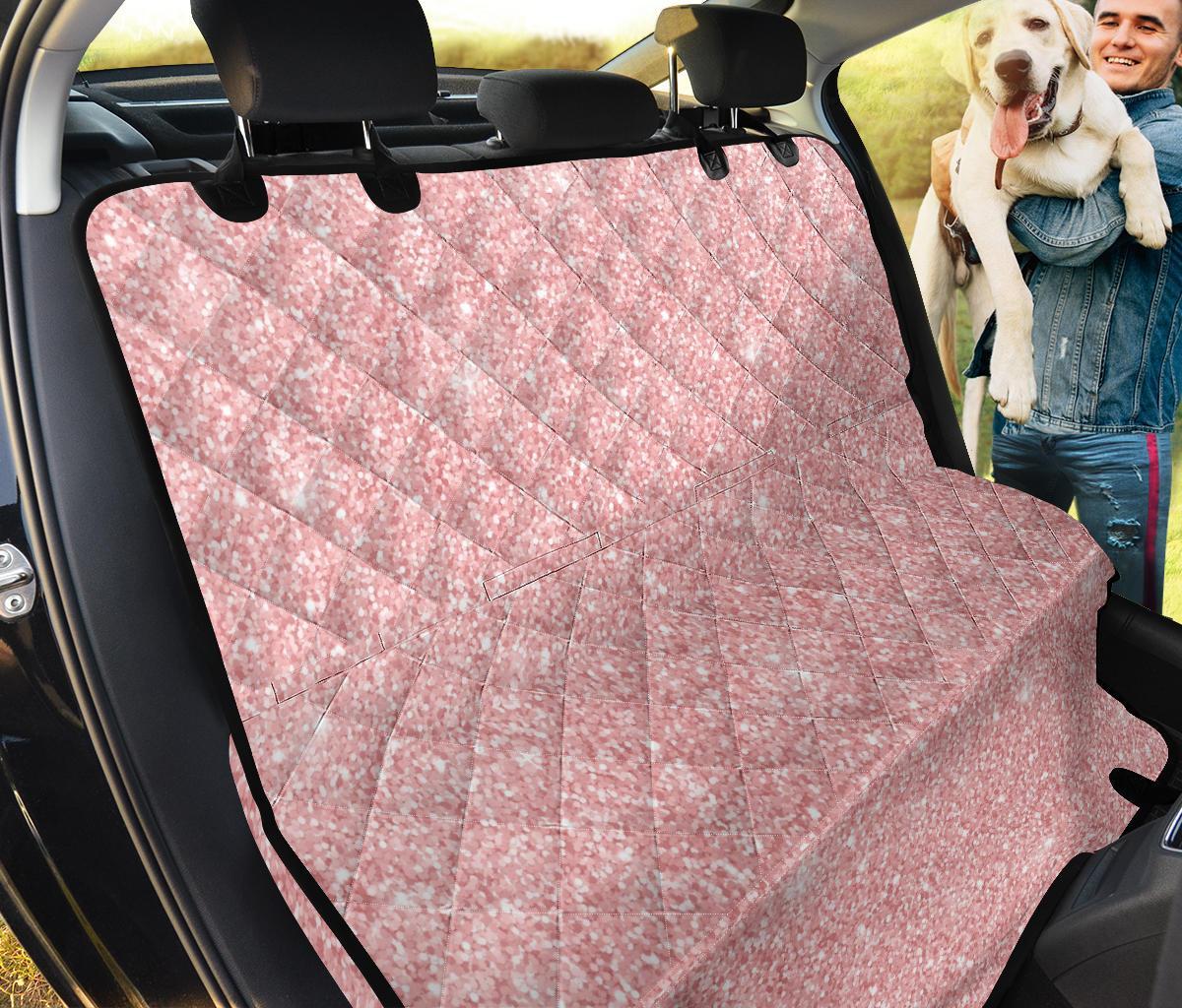 Pink Glitter Pattern Print Pet Car Seat Cover-grizzshop