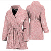 Pink Glitter Pattern Print Women Long Robe-grizzshop