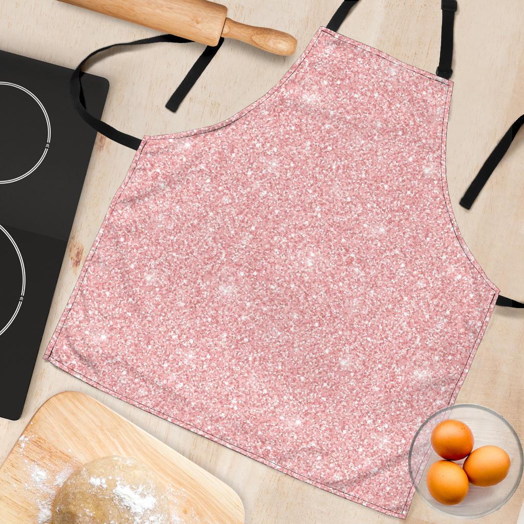 Pink Glitter Pattern Print Women's Apron-grizzshop