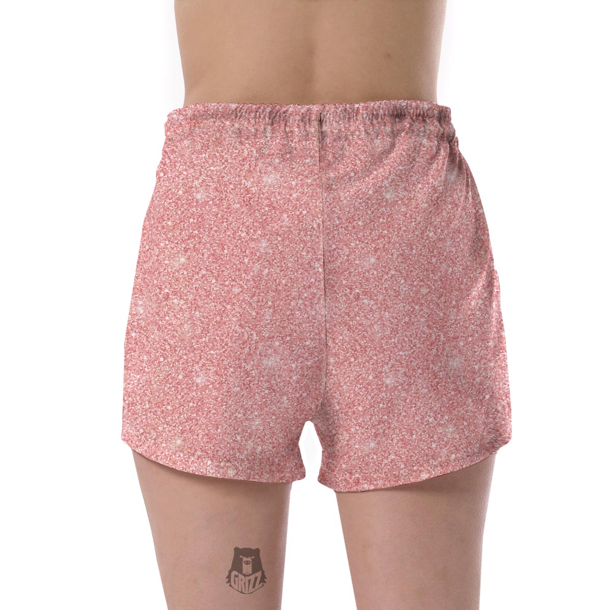 Pink Glitter Pattern Print Women's Shorts-grizzshop