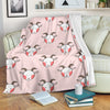 Pink Goat Sheep Pattern Print Blanket-grizzshop