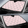 Pink Goat Sheep Pattern Print Car Sun Shade-grizzshop