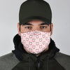 Pink Goat Sheep Pattern Print Face Mask-grizzshop