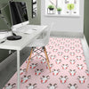 Pink Goat Sheep Pattern Print Floor Mat-grizzshop