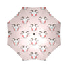 Pink Goat Sheep Pattern Print Foldable Umbrella-grizzshop