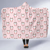 Pink Goat Sheep Pattern Print Hooded Blanket-grizzshop