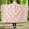 Pink Goat Sheep Pattern Print Hooded Blanket-grizzshop