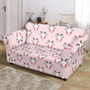 Pink Goat Sheep Pattern Print Loveseat Cover-grizzshop