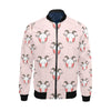 Pink Goat Sheep Pattern Print Men's Bomber Jacket-grizzshop