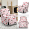 Pink Goat Sheep Pattern Print Recliner Cover-grizzshop