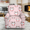 Pink Goat Sheep Pattern Print Recliner Cover-grizzshop